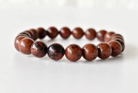 Mahogany Obsidian Crystal Bracelet, Beaded Gemstone Bracelet