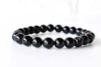 Black Tourmaline Bracelet Crystal Beaded Bracelet