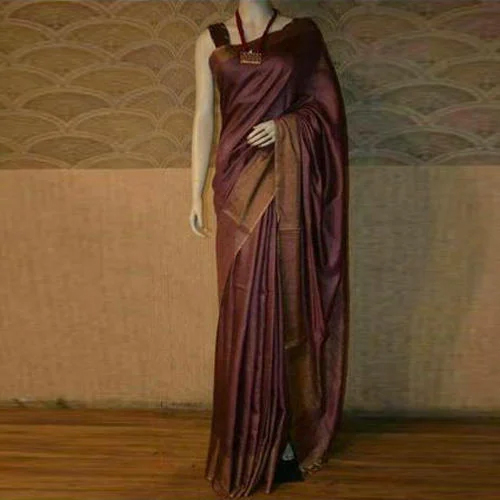 Printed Tussar Silk Saree