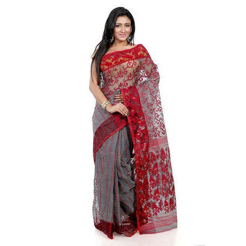 Embroidered Jamdani Saree