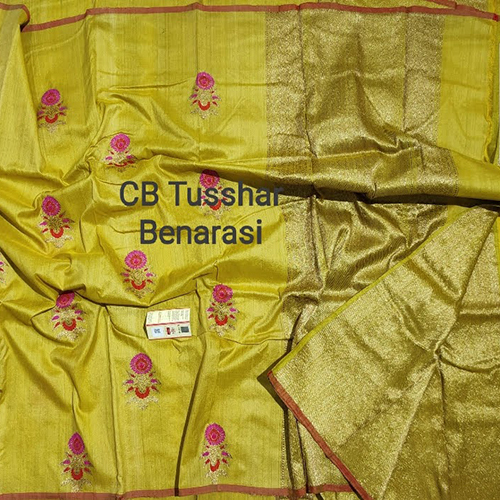 Tussar Pure Silk Banarasi Saree - Color: Different Available
