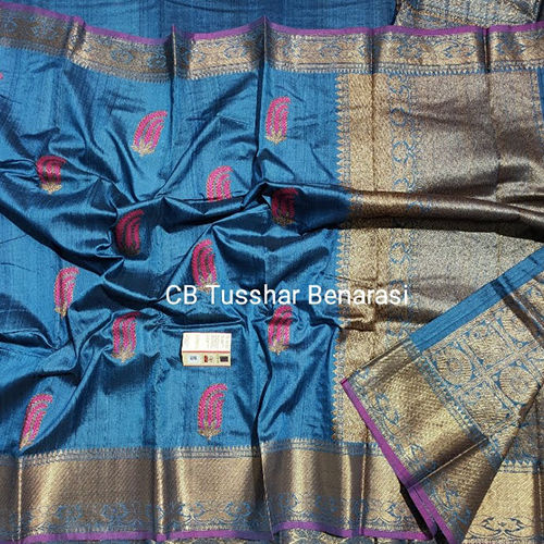 Tussar Banarasi Saree - Color: Different Available