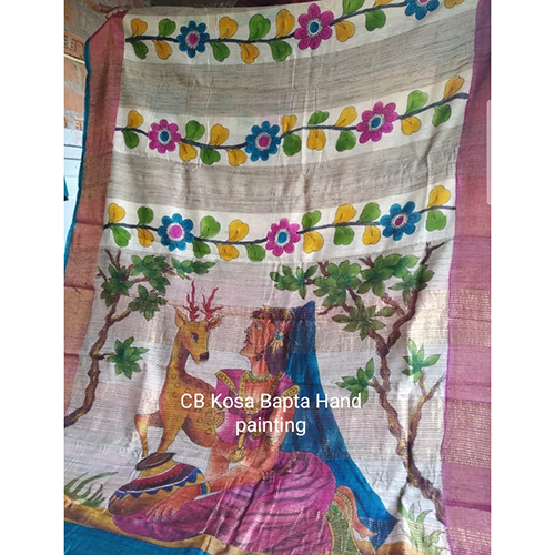 Kosa Bapta Hand Painting Saree