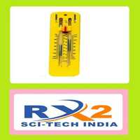 Maximum And Minimum Thermometer - Plastic Material, Laboratory Use, Yellow Color | Ideal For Accurate Temperature Measurement In Laboratories