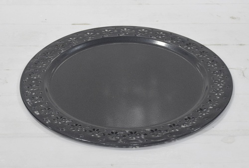 Black Coated Iron Charger Plate