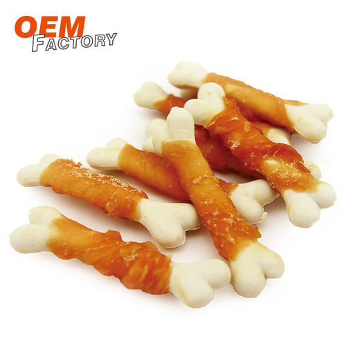 White Calcium Bone Twined by Chicken OEM Natural Dog Treats Suppliers