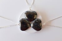 Hematite Crystal Heart Pendant, Genuine Heart Shaped Necklaces