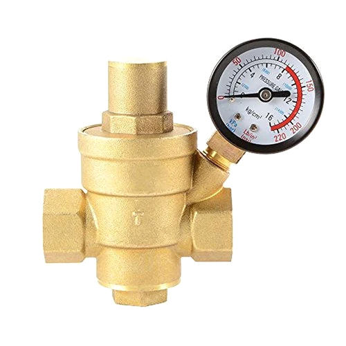 Brass Pressure Regulator Valve - Color: Golden