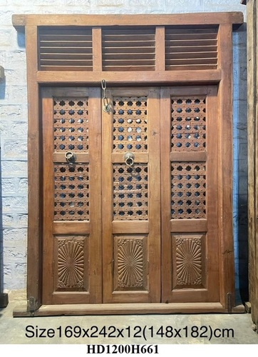 Antique Teak Wooden Door