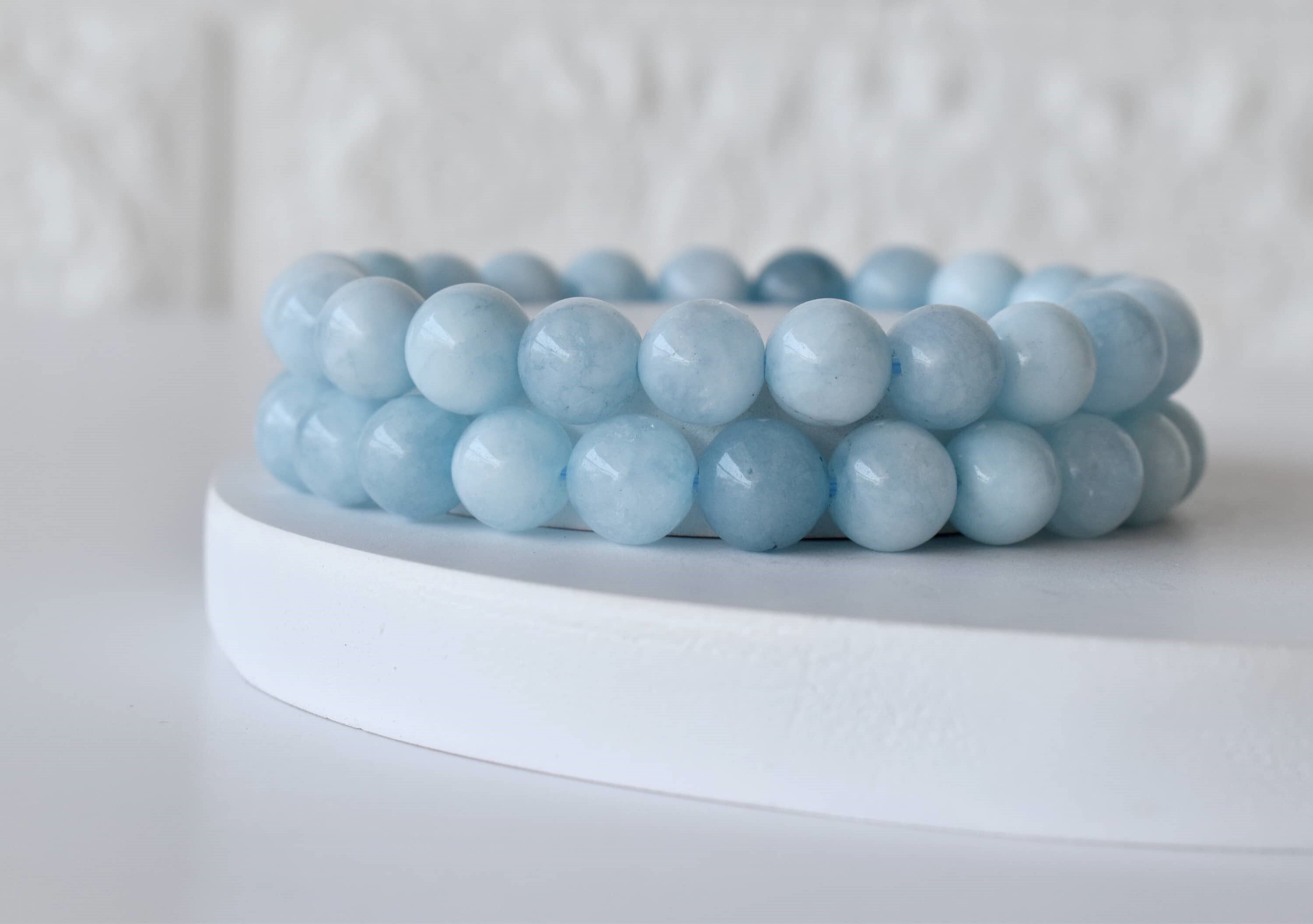 Aquamarine Bracelet Crystal Beaded Bracelet