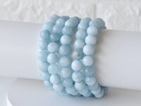 Aquamarine Bracelet Crystal Beaded Bracelet