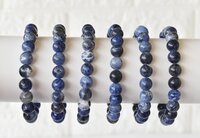 Sodalite Bracelet  Crystal Beaded Bracelet