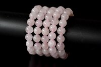 Rose Quartz Crystal Bracelet, Beaded Gemstone Bracelet