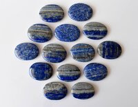 Lapis Lazuli Flat Stone, Polished Oval Flat Stone for Calming Crystal, Anxiety Relief