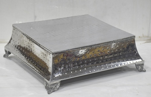 Metal Rectangular Dimples Charger Plate - Metal 14x10 Inches Elegant Design for Kitchenware and Home Decor