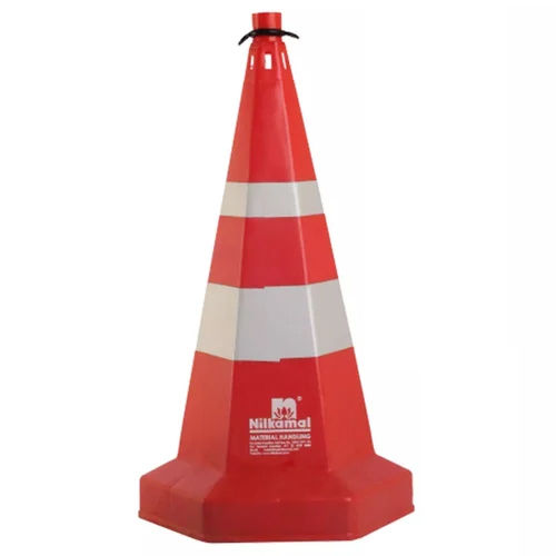 PVC Traffic Cone - Water-Proof Red Cone, 750 x 650 x 250 mm | Durable Road Safety Tool