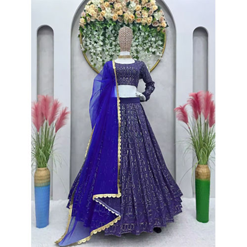 Amazing New Design Dark Blue Colour Bridal Lehenga Choli, Wedding Lehenga Choli With Blouse And Duppata