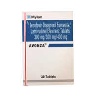 Avonza Tablets - Tenofovir Disoproxil Fumarate, Lamivudine, Efavirenz | Antiretroviral Treatment For Hiv, Room Temperature Storage, Follow Dosage Guidelines