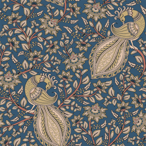 Patricia Blue Digital Prints Fabric