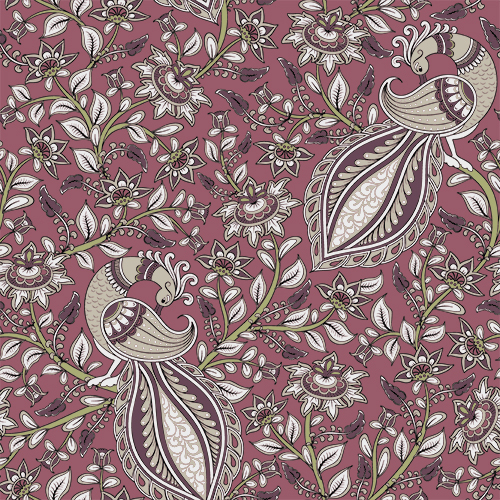 Patricia Purple Digital Prints Fabric