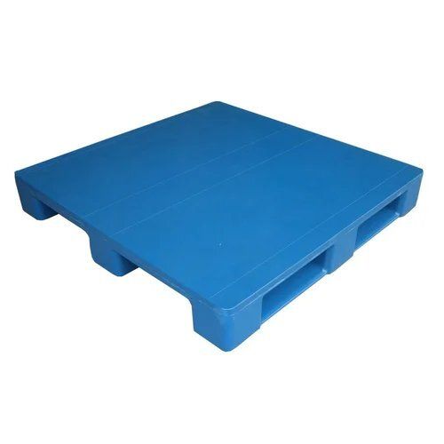 Popular Moulded Non Reversible 4-Way Entry Pallets - Color: Blue