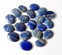 Lapis Lazuli Worry Stone for Crystal Healing, Pocket Palm Stone