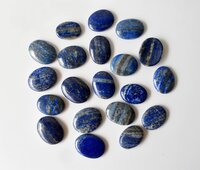 Lapis Lazuli Worry Stone for Crystal Healing, Pocket Palm Stone