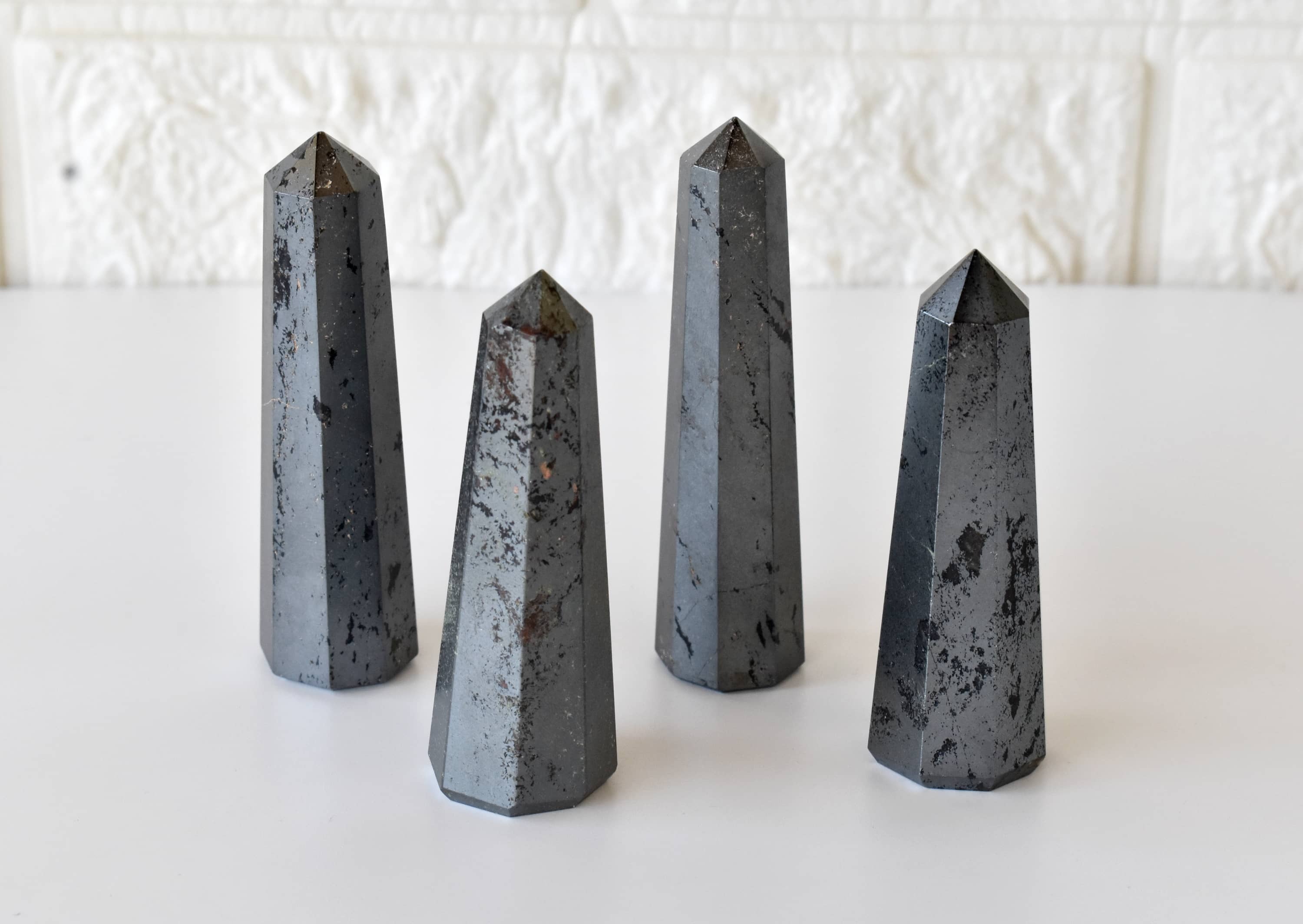 Hematite Obelisk Point Crystal Tower