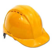 Yellow FRP Industrial Helmet