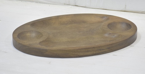 Chip-N-Dip Wooden Tray - Color: Different Colors Available