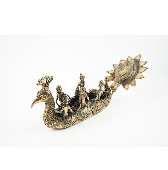 Brass Antique Finish Tribal Peacock