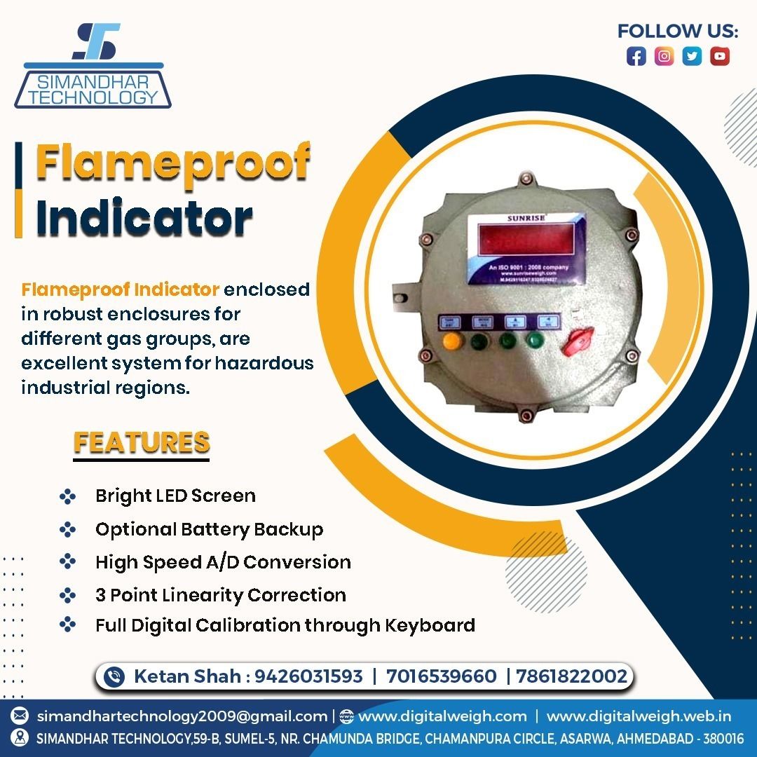 Platform Scale with Flame Proof Indicator : 1200kg x 200g 1500 x 1500