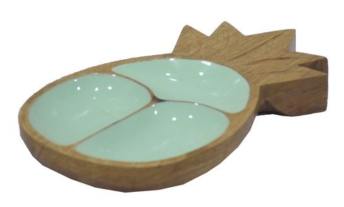 Wooden Chip & Dip With Enamel Finish