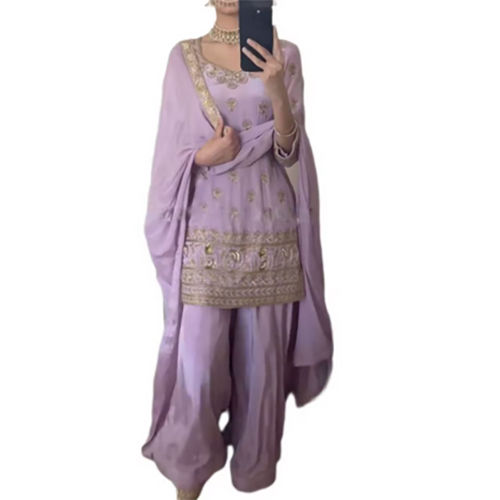 Heavy Faux Georgette Sharara Plazzo and Dupatta