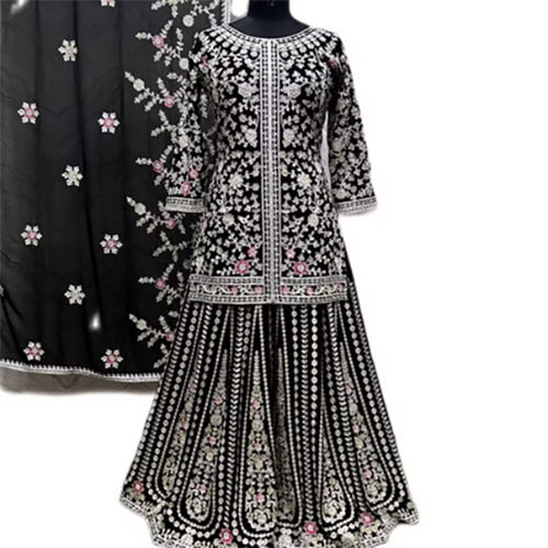 Stylish 3 Pcs Stitched Pakistani Fancy Party Wear Casual Dresses