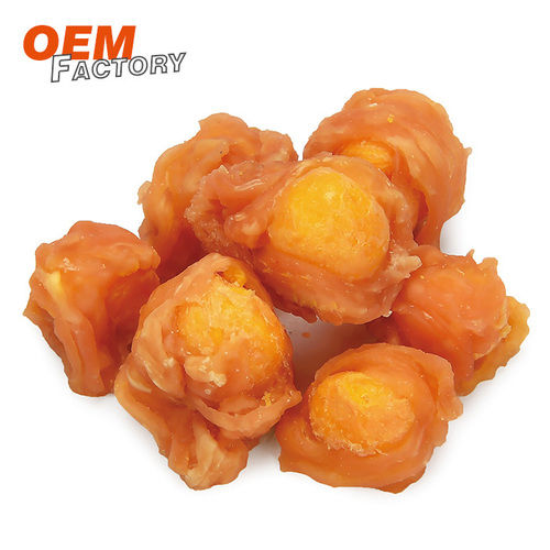 Egg Yolk Twined by Chicken Wholesale High Protein Snacks For Dogs Dog Treats Factory
