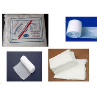 Absorbent Gauze And Rolled Gauze - 100% Cotton, 45x16 Mtr To 100x20 Mtr Sizes, White Color, Medical Grade, Disposable, Woven Style, Individually Wrapped