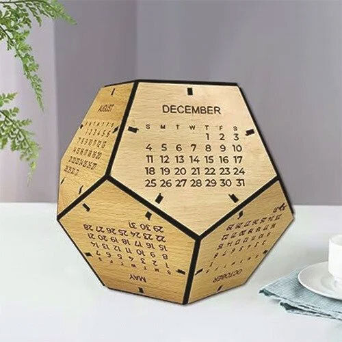 Premium Pentagonal Shape Calendar For Desk-home Decor-office