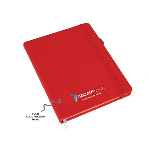 Red Color Hard Bound Promotional Notebook A5