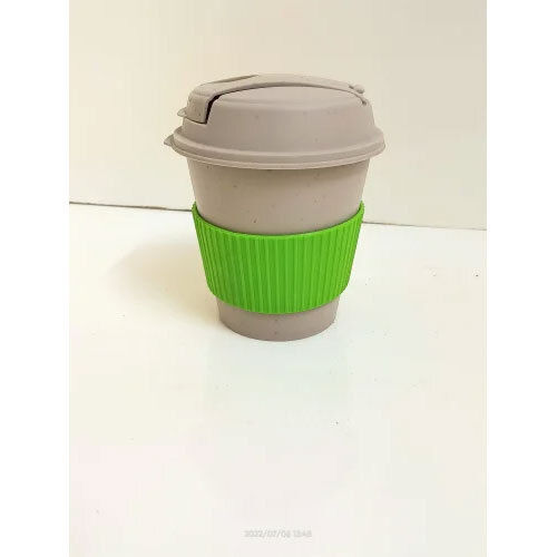 Eco Friendly with Flip Top Lid and Anti-Scald Sleeve Wood Coffee Mug