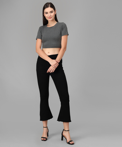 M Moddy 472Black Women Bell Bottom Fit Black Jean
