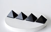 Black Agate Crystal Pyramids, Energy Crystal Stone