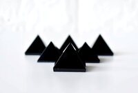 Black Agate Crystal Pyramids, Energy Crystal Stone