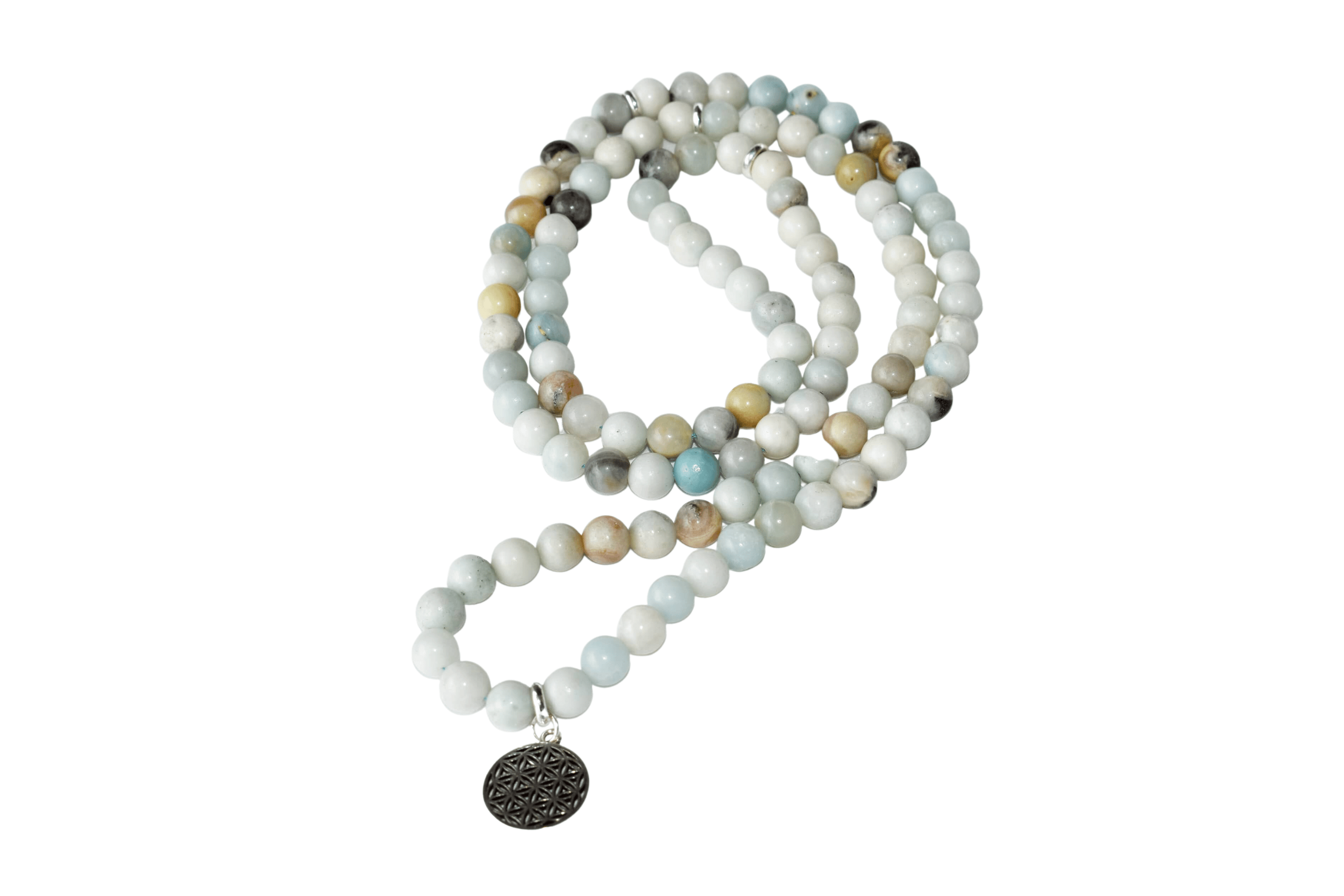 Multi Amazonite 108 Prayer Beads Mala Bracelet 108 Prayer Beads Necklace