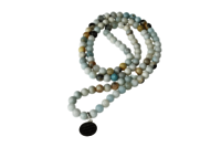 Multi Amazonite 108 Prayer Beads Mala Bracelet 108 Prayer Beads Necklace