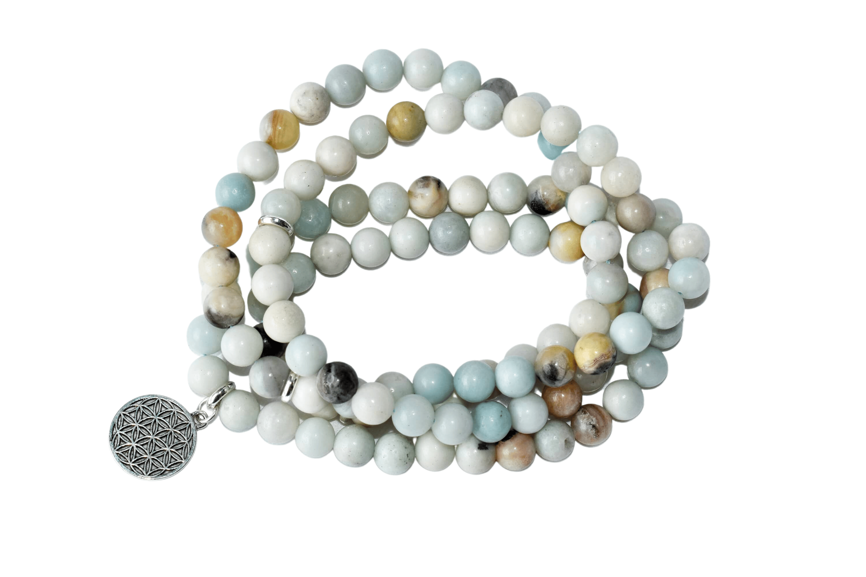 Multi Amazonite 108 Prayer Beads Mala Bracelet 108 Prayer Beads Necklace