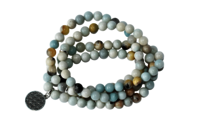 Multi Amazonite 108 Prayer Beads Mala Bracelet 108 Prayer Beads Necklace