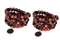 Rhodonite 108 Prayer Beads Mala Bracelet 108 Prayer Beads Necklace