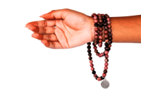 Rhodonite 108 Prayer Beads Mala Bracelet 108 Prayer Beads Necklace