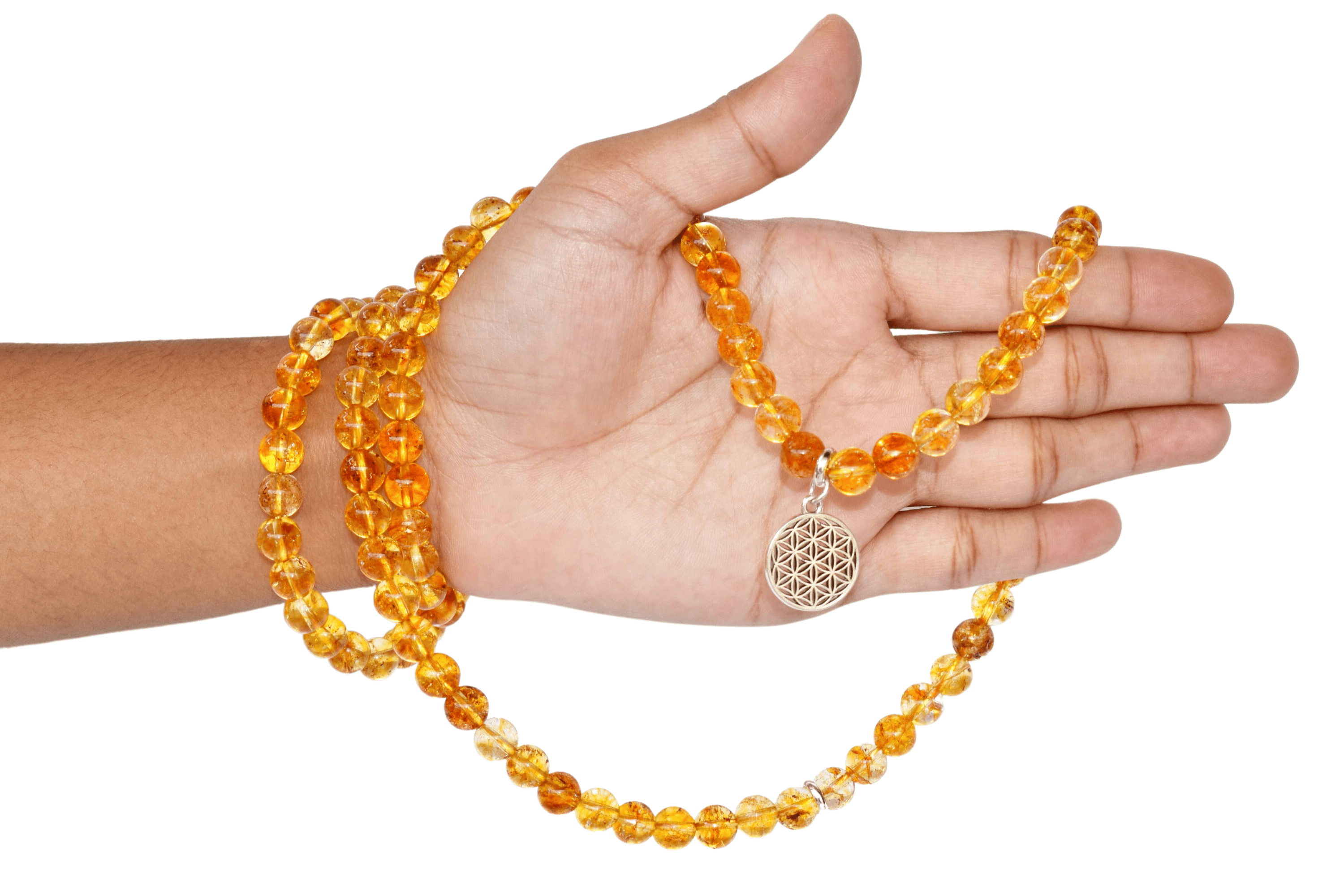 Citrine 108 Prayer Beads Mala Bracelet 108 Prayer Beads Necklace